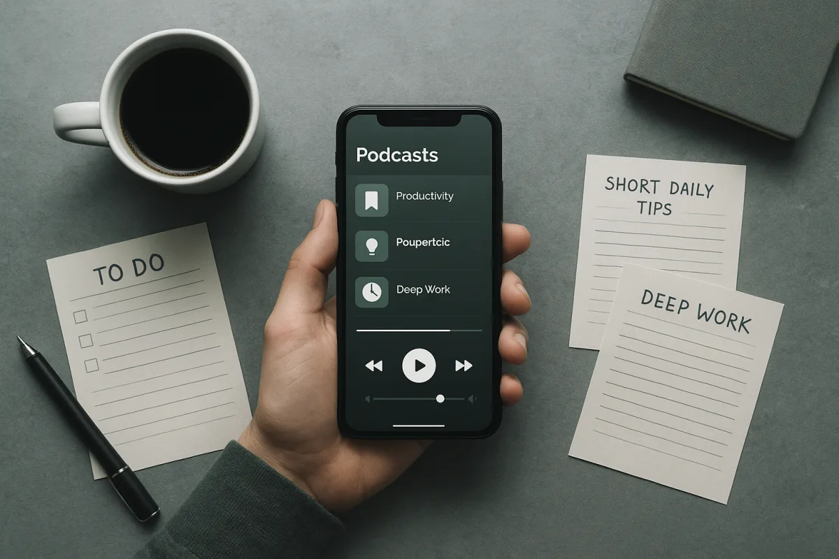 Productivity Podcasts by Format and Focus: Find Your Fit